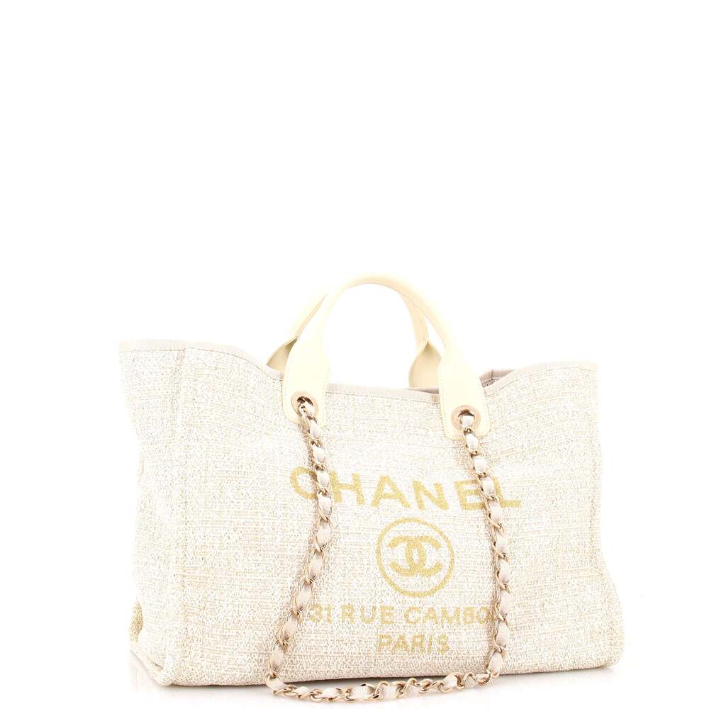 Chanel Deauville Tote Raffia With #253452C46B - Picture 2 of 6